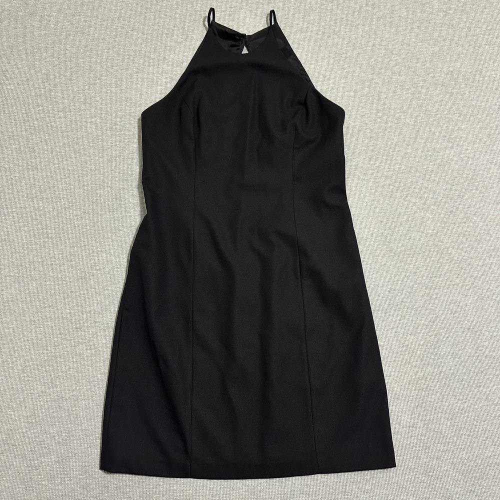 Laundry‎ by Sheli Segal Mini Dress Keyhole Back Cocktail Black Womens Size 12